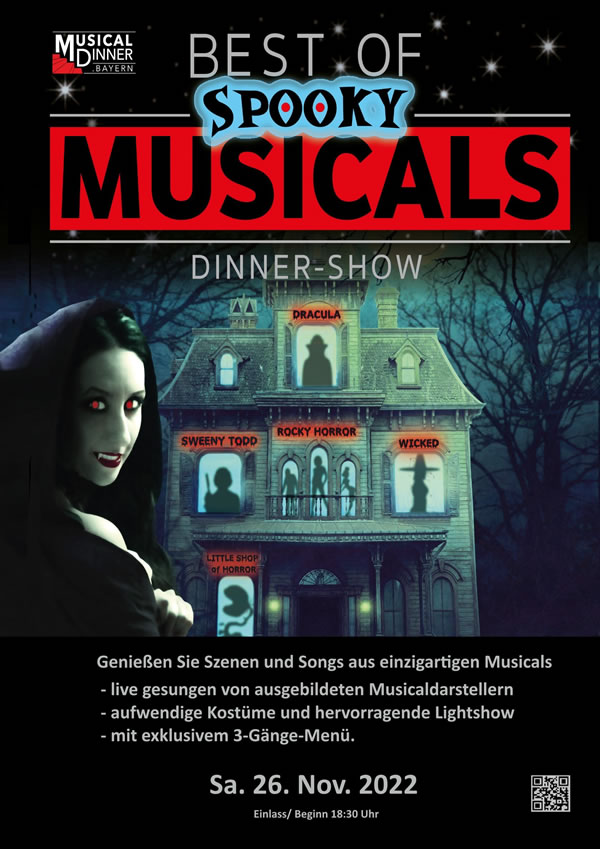 Best of Spooky Musicals in 3 Gängen am 26.11.22 in der Teutonia