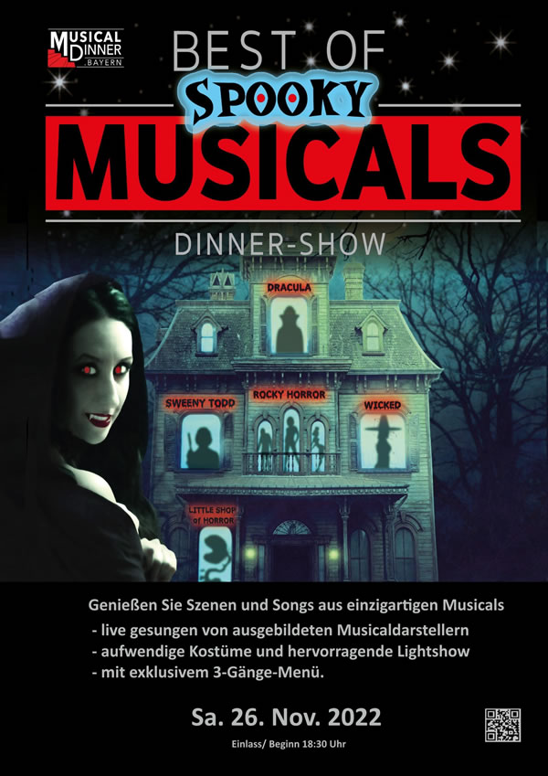 Best of Spooky Musicals in 3 Gängen am 26.11.22 in der Teutonia Best of Spooky Musicals in 3 Gängen am 26.11.22 in der Teutonia